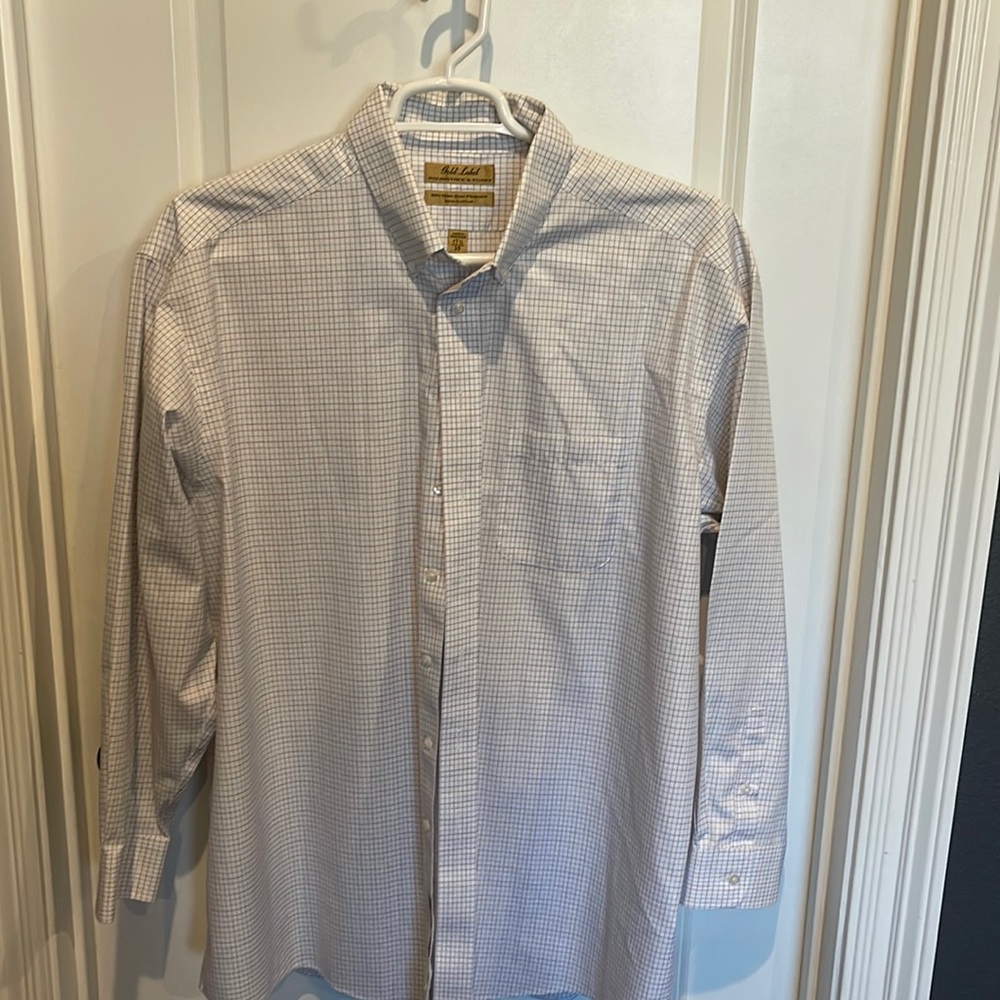 Roundtree & Yorke Men’s Dress Shirt 17 1/2 35 Arm length
